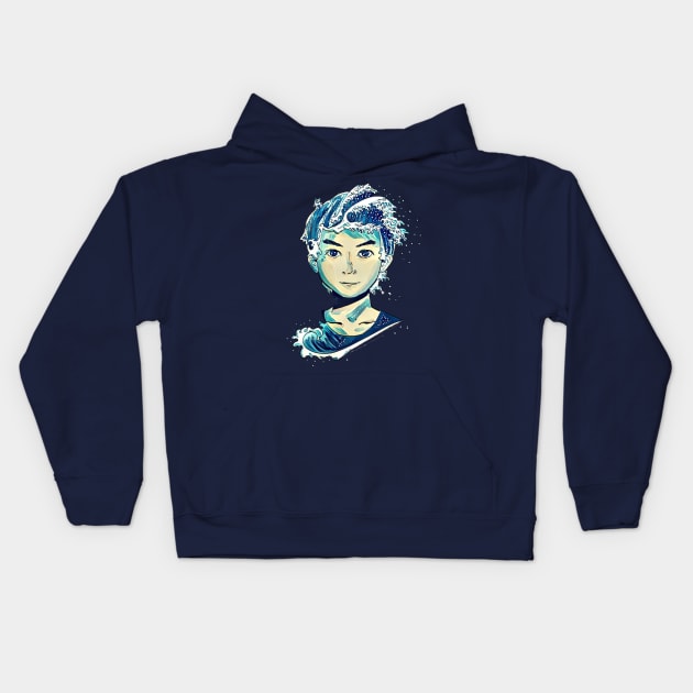 Wave Boy Kids Hoodie by Lightgaber